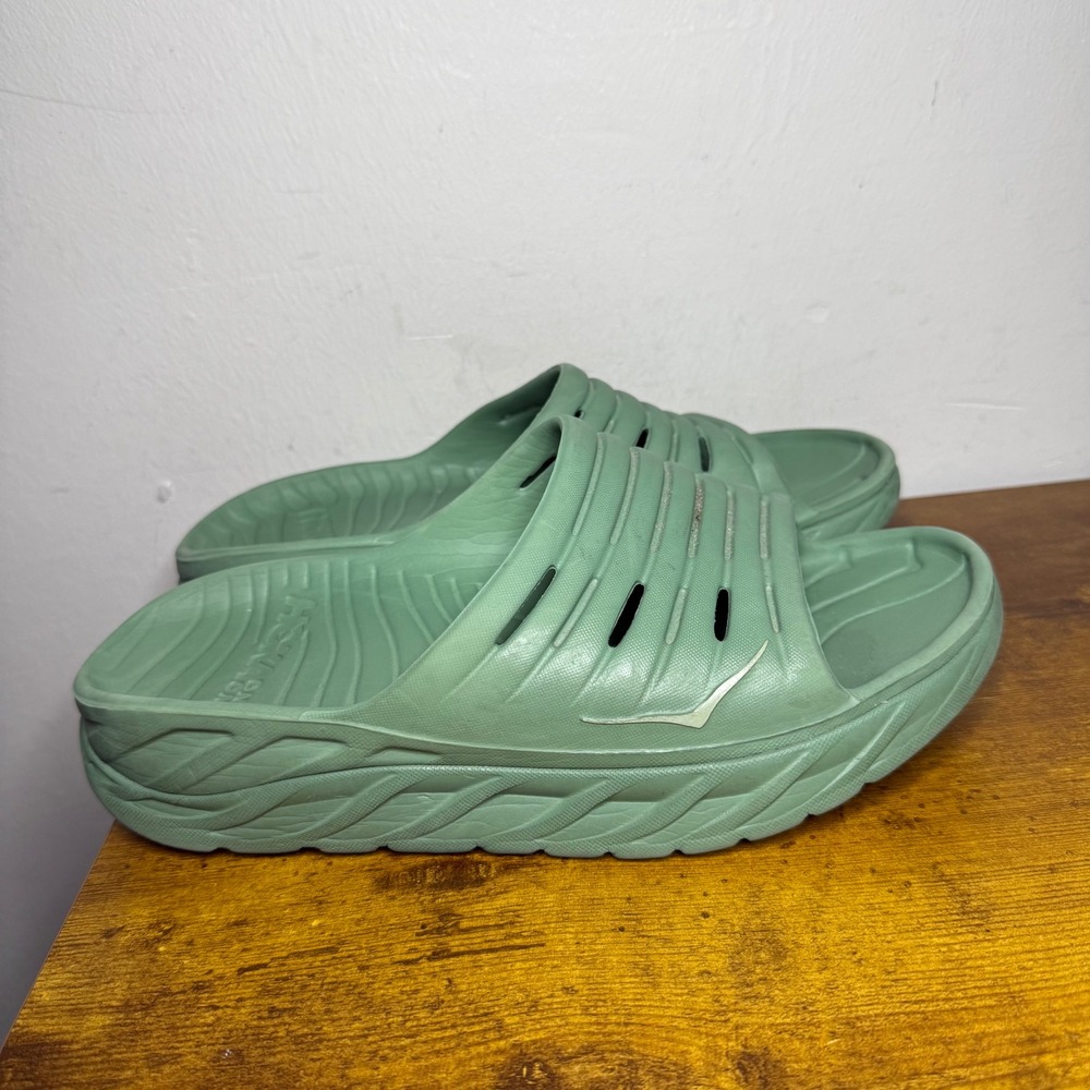 Hoka One One Ora Recovery Slide 2 Sandal Womens Size 10 Green 1099674